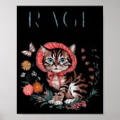 Rage Consumes Me Funny Cat Meme  Poster (Voorkant)