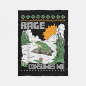 Rage Consumes Me Ugly Christmas Sweaters Funny Fro Fleece Deken (Voorkant)