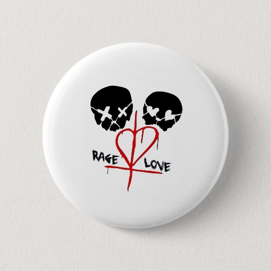 Rage en liefde ronde button 5,7 cm (Voorkant)
