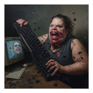 Rage Error: System Failure - Ctrl Alt Delirium Perfect Poster