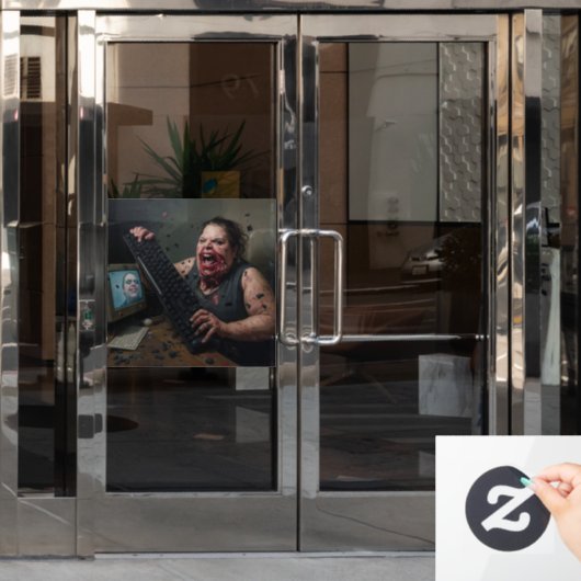 Rage Error: System Failure - Ctrl Alt Delirium Raamsticker (Kantoordeur)