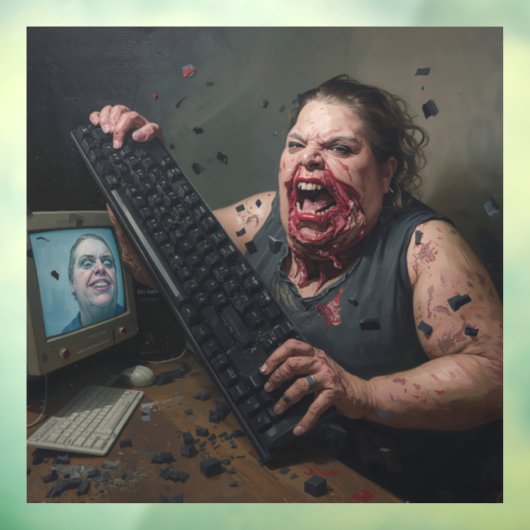 Rage Error: System Failure - Ctrl Alt Delirium Raamsticker (Vel 3)