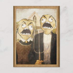 Rage Face Meme Face Comic Classy Painting Briefkaart
