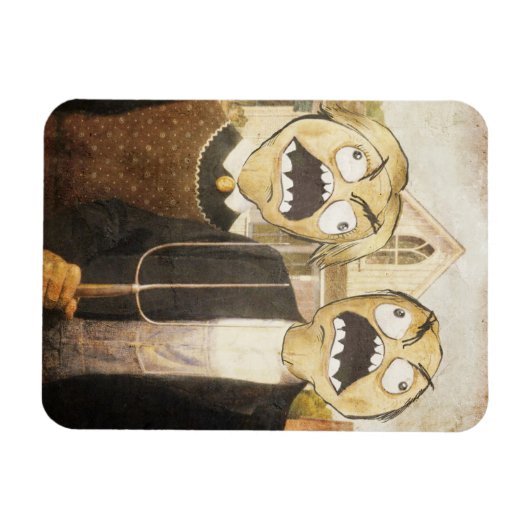 Rage Face Meme Face Comic Classy Painting Magneet (Horizontaal)