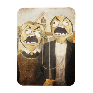 Rage Face Meme Face Comic Classy Painting Magneet