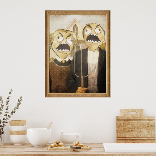 Rage Face Meme Face Comic Classy Painting Poster (Keuken)
