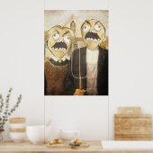 Rage Face Meme Face Comic Classy Painting Poster (Keuken)