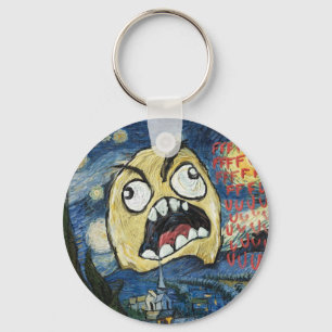 Rage Face Meme Face Comic Classy Painting Sleutelhanger