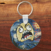 Rage Face Meme Face Comic Classy Painting Sleutelhanger (Voorkant)