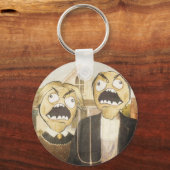 Rage Face Meme Face Comic Classy Painting Sleutelhanger (Voorkant)