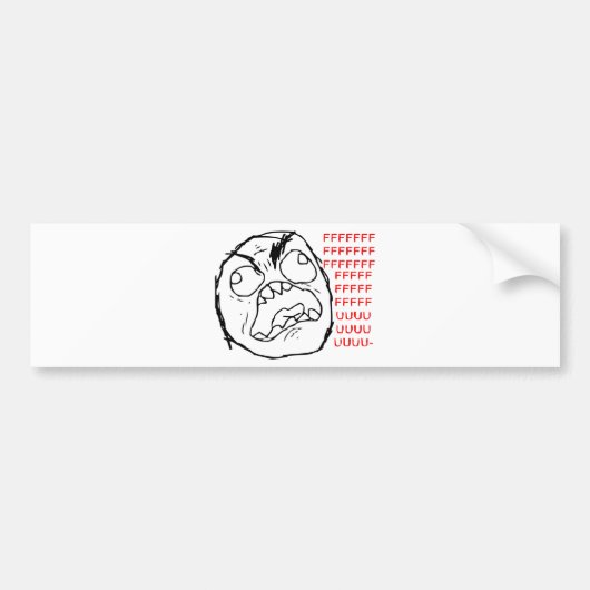 Rage Face Origineel Bumpersticker (Voorkant)