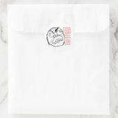 Rage Face Origineel Ronde Sticker (Tas)