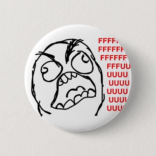 rage face rage comic meme lol rofel ronde button 5,7 cm (Voorkant)