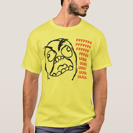 rage face rage comic meme lol rofel t-shirt (Voorkant)