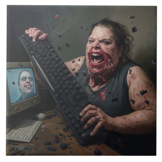 Rage-fout: Systeemfout - Ctrl Alt Delirium Tegeltje (Voorkant)
