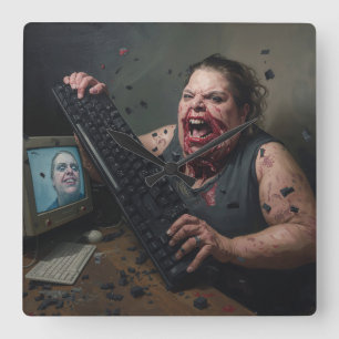 Rage-fout: Systeemfout - Ctrl Alt Delirium Vierkante Klok