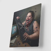 Rage-fout: Systeemfout - Ctrl Alt Delirium Vierkante Klok (Hoek)