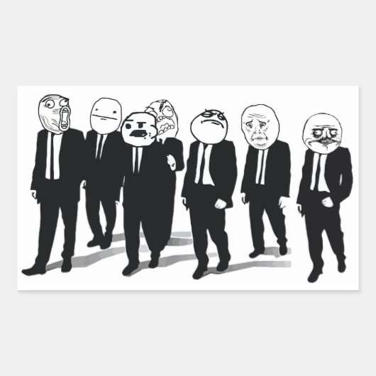 Rage Gang Rechthoek Stickers (Voorkant)