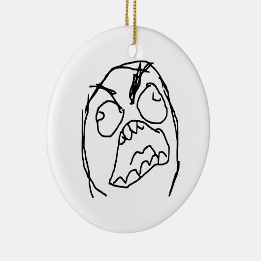 Rage Guy Angry Fuu Fuuu Rage Face Meme Keramisch Ornament (Rechts)
