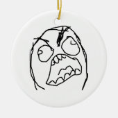 Rage Guy Angry Fuu Fuuu Rage Face Meme Keramisch Ornament (Voorkant)