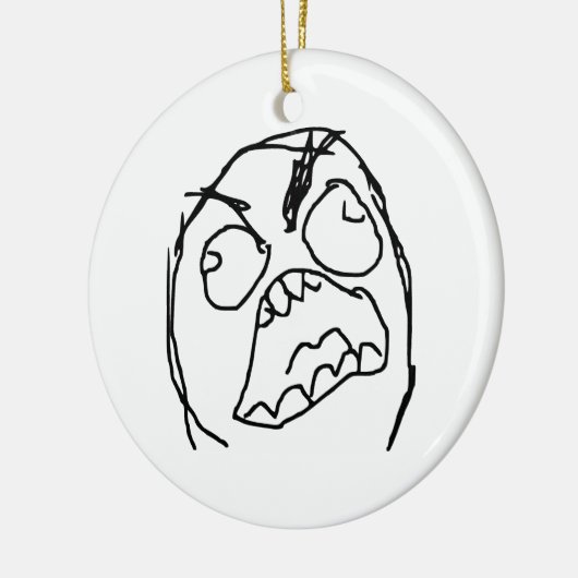 Rage Guy Angry Fuu Fuuu Rage Face Meme Keramisch Ornament (Links)