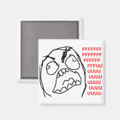 Rage Guy Angry Fuu Fuuu Rage Face Meme Magneet (Voorkant / Achterkant)
