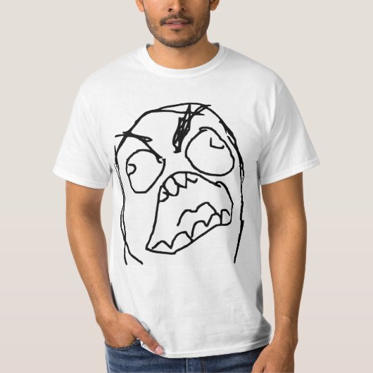 Rage Guy Angry Fuu Fuuu Rage Face Meme T-shirt (Voorkant)