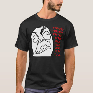 Rage Guy Angry Fuu Fuuu Rage Face Meme T-shirt