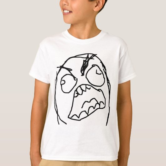 Rage Guy Angry Fuu Fuuu Rage Face Meme T-shirt (Voorkant)