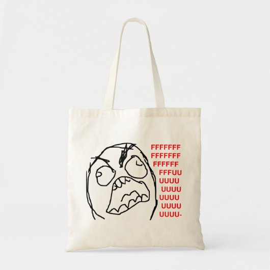 Rage Guy Angry Fuu Fuuu Rage Face Meme Tote Bag (Voorkant)