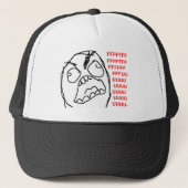 Rage Guy Angry Fuu Fuuu Rage Face Meme Trucker Pet (Voorkant)