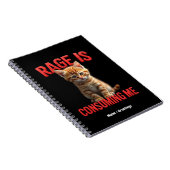 Rage is Consuming Me Schattige Kitten Cat, Funny F Notitieboek (Rechterzijde)