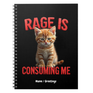 Rage is Consuming Me Schattige Kitten Cat, Funny F Notitieboek