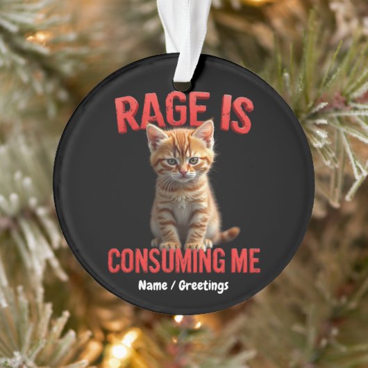Rage is Consuming Me Schattige Kitten Cat, Funny F Ornament (Boom)