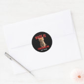 Rage is Consuming Me Schattige Kitten Cat, Funny F Ronde Sticker (Envelop)