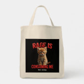 Rage is Consuming Me Schattige Kitten Cat, Funny F Tote Bag (Achterkant)