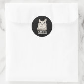 Rage is het consumeren van me Angry Cat Meme sarca Ronde Sticker (Tas)