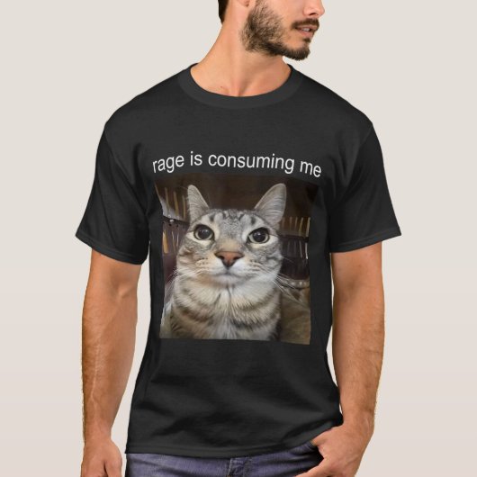 Rage is het consumeren van me cat meme Shirt (Voorkant)