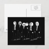 rage komische meme loopt door briefkaart (Voorkant / Achterkant)