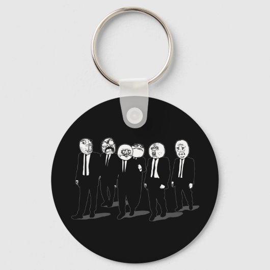 rage komische meme loopt door sleutelhanger (Voorkant)