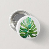 Rage op Monstera Leaf Button (Voorkant /achterkant)