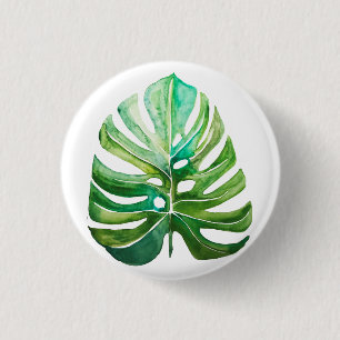 Rage op Monstera Leaf Button