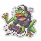 Rage Quit Gamer Kikker Sticker (Voorkant)
