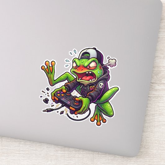 Rage Quit Gamer Kikker Sticker (Detail)