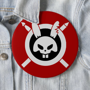 Rage Rabbit Brand Logo Button