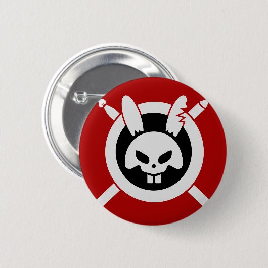 Rage Rabbit Logo Ronde Button 5,7 Cm (Voorkant /achterkant)