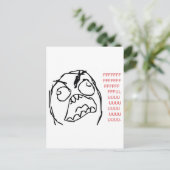 Rage Troll Briefkaart (Staand voorkant)