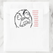 Rage Troll Rechthoekige Sticker (Tas)