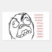 Rage Troll Rechthoekige Sticker (Voorkant)