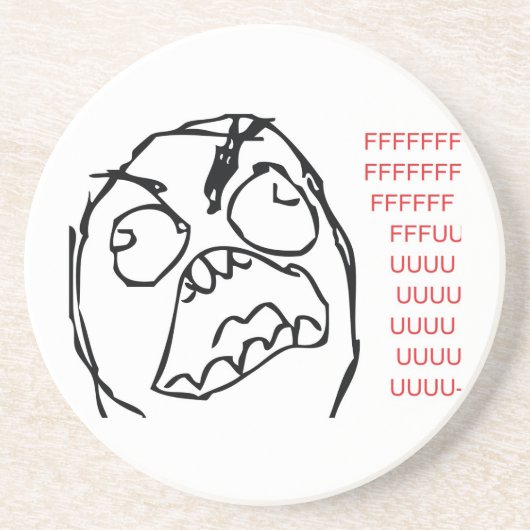 Rage Troll Zandsteen Onderzetter (Voorkant)